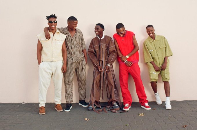 the joy band south africa five band members standing photo Kgomotso Neto