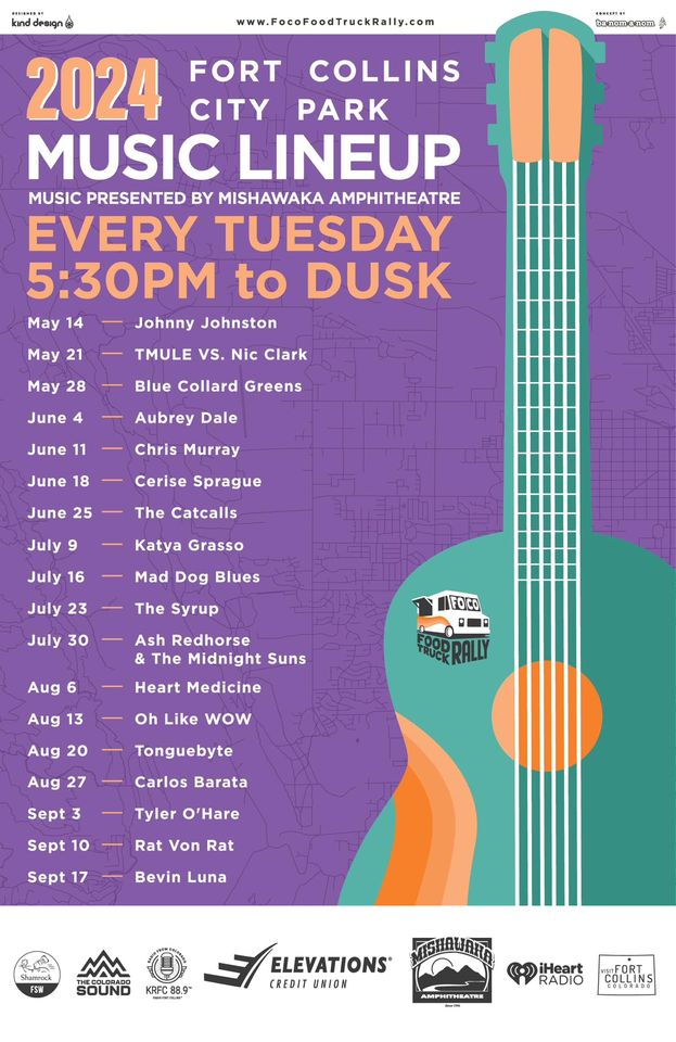 fort collins food truck rally 2024 poster live music schedule